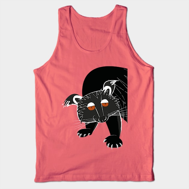 Black bear cat Tank Top by belettelepink